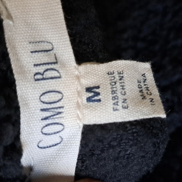 Como Blue Women's Houndstooth Half Zip Faux Jacket Size Medium NWT - Picture 8 of 13